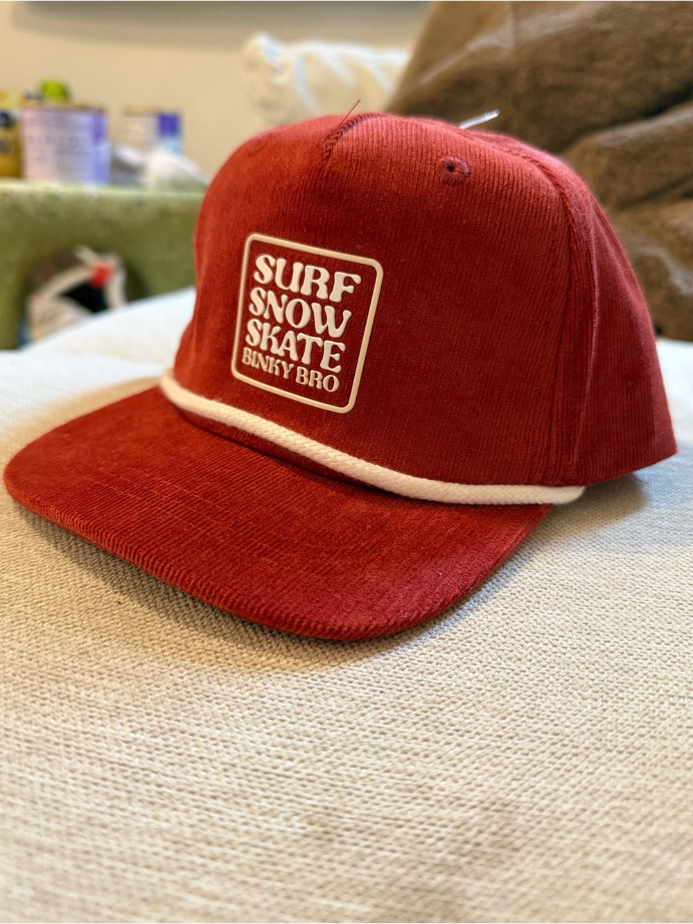 Binky Bro Kids Red Corduroy Snapback Hat - Surf Snow Skate
